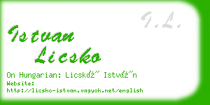 istvan licsko business card